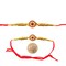 2CT Rakhi for Brother Bhaiya Bhabhi Traditional Handmade Designer Rakhi Set Roli Chawal, Greeting Card Rakshabandhan Rakhi Bracelet Hemper Gift Thread Bracelet